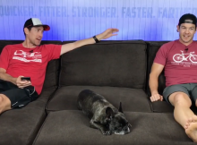 Triathlon Coach and a Cycling Coach sitting on a couch